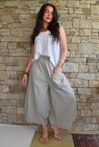 Arbi Gingham Pocket Culotte Pant Mocha